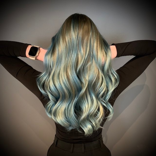 Ocean blue balayage - Hair by Chris Poon 